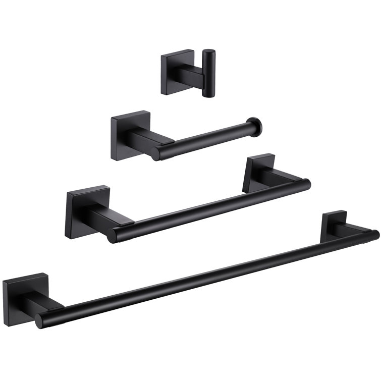 AngleSimple 4 Piece Bathroom Hardware Set & Reviews Wayfair